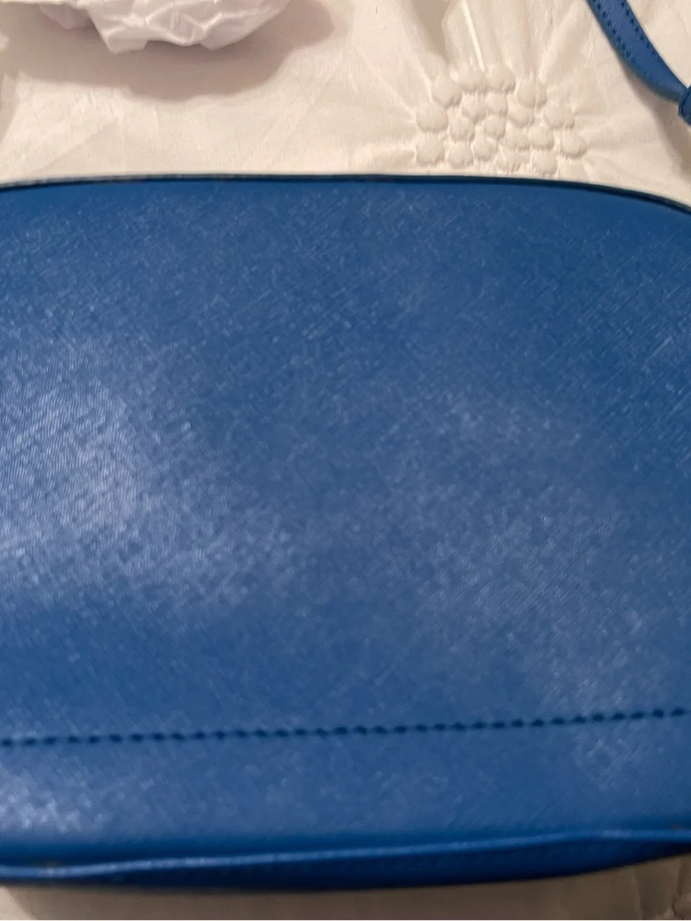 Calvin Klein Electric Blue Leather Crossbody Bag